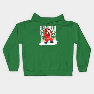 Reindeer Games - Santa Hunting Rudolph Kids Hoodie